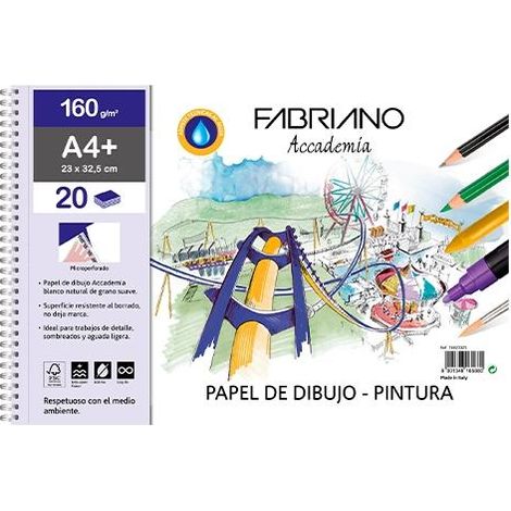 BLOC DIB.PINTURA FABRIANO A4+ 20h LISO - Pack de 5 unidades