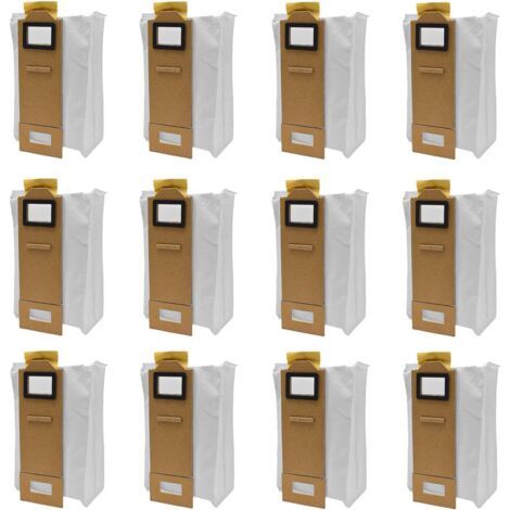 12 Pièces Ensemble Sacs à Poussière, Sac D'aspirateur de Remplacement, Sac à Poussière pour Roborock, Sacs à Poussière Accessoires pour S7 T7S T7 (1/4)