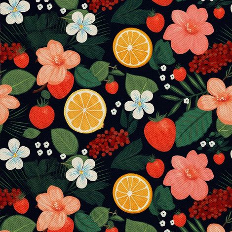 Tela decorativa para exteriores Oxford - Motivo frutal  DX6515 (1/5)