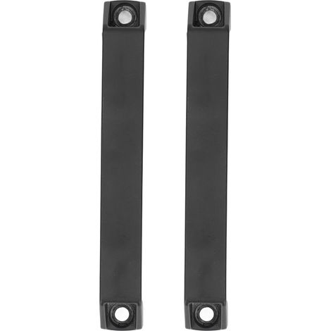 Poignée de tirage 2 pièces, entraxe 180 mm, alliage d'aluminium haute résistance, poignée de porte moderne noire pour meuble et portail. (1/5)