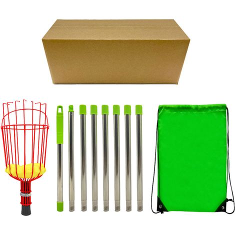 Panier de cueillette de fruits, poteau télescopique réglable, équipement de cueillette pour jardin 3.2m / 10,5 pieds (1/5)