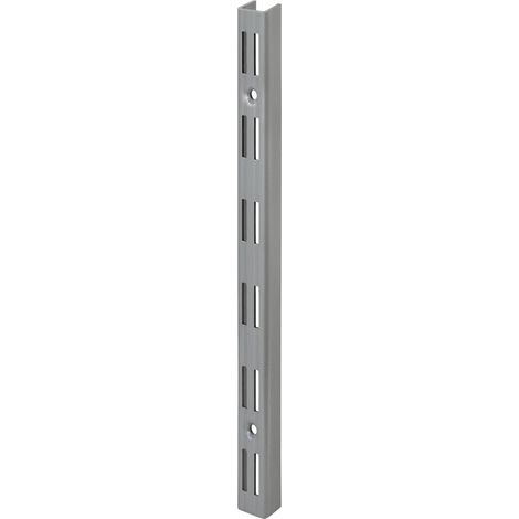 TrendLine Wandschiene 2-reihig grau 150 x 2,5 cm Wandschiene (1/2)