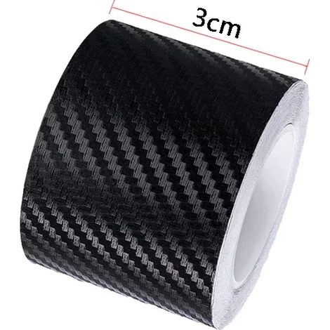 (3 cm - 10 m) Film adhésif de protection imperméable en fibre de carbone nano pour voiture : seuils de porte, pare-chocs et autres surfaces. Disponible en 3/5/7/10 m. (1/4)