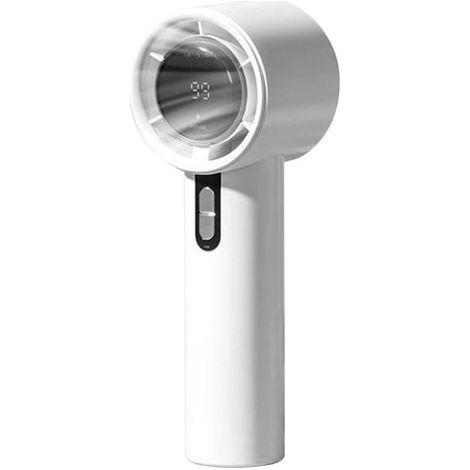Small portable rechargeable fan, personal cooler with digital display, 100 high-speed blower, white (1/5)