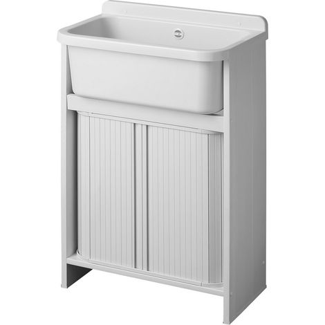 Mini lavatoio salvaspazio 55x35 cm Bianco