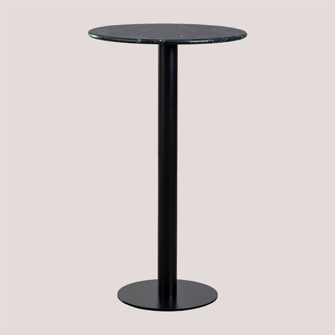SKLUM Runder Stehtisch aus Marmor (Ø60 cm) Rocher Grüner Marmor