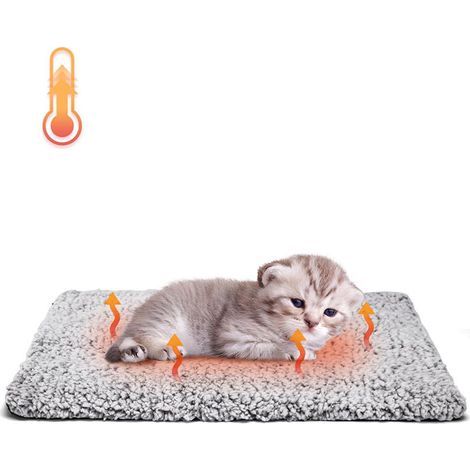 Selbsterwärmende Decken für Katzen und Hunde, 60 cm x 45 cm, wendbare und waschbare Haustierschlafmatte, weiches Wärmekissen für den Innenbereich (kein Strom erforderlich), für Kätzchen und Welpen (1/5)