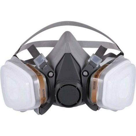 Ulisem Masque de Protection Respiratoire Réutilisable Anti poussière Anti gaz avec Filtres