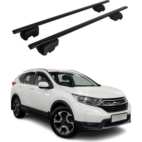 OMAC Dachtrager Quertrager für Honda CR-V V 2017-2022 – City Crash getestet – ISO PAS 11154:2006 – Abschliessbar – Max 75 kg – 2 Stangen Stahl Schwarz (1/5)