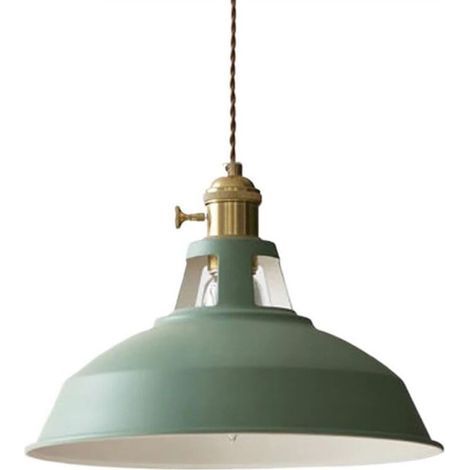 Ulisem Green einflammiger Kronleuchter im nordischen Design, E27, moderner und schlichter Restaurant-Kronleuchter, Kupferlampenschirm (1/4)