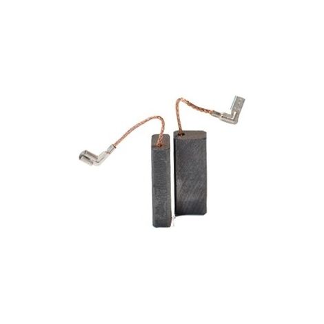 Juego de 2 carbones adaptables para Bosch. Dimensiones: 6,15 x 11,15 x 29 mm.