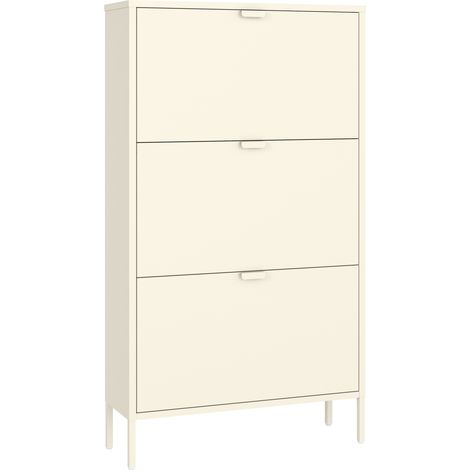 Mueble zapatero de metal blanco con 3 puertas MARION