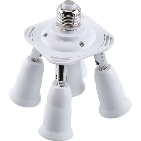 5-in-1 E27-Adapter für Fassungsverteiler, Adapter, Fassungsadapter, Konverterhalter für E27-LED-Lampen