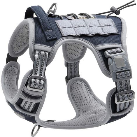 Filiyano-Harnais tactique pour chiens de petite et moyenne taille, réglable et anti-traction, réfléchissant, taille L (1/5)
