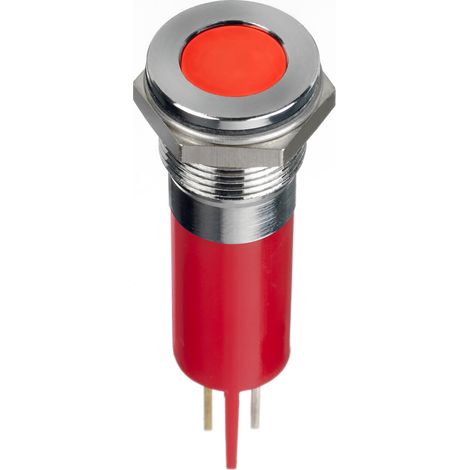 Voyant LED lumineux Rouge RS PRO, dia. 14mm, 24V c.c., IP67 ( Prix pour 1 )
