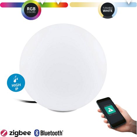 Sfera Esterno Luce Colorata Monterolo Policarbonato Bianco E27 50Cm (1/5)