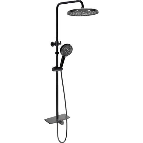 Duschsystem, Regendusche, Handbrause, schwarz (1/2)