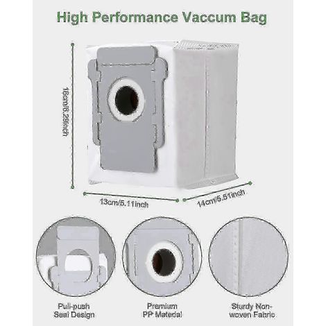 10 sacs pour aspirateur iRobot Roomba I7 I7+ I3 I3+ I4 I4+ I6 I6+ J7 J7+ I8 I8+ S9 S9+ E5 E6 E7 Clean Base, accessoire szrh (1/3)