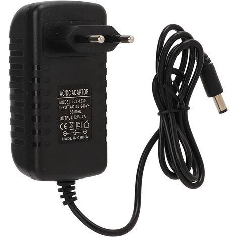 Adaptateur secteur universel 12 V 3 A pour moniteur (prise UE, 100-240 V) (1/5)