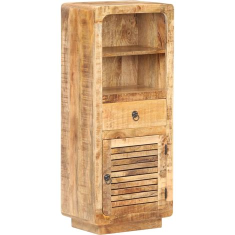 Highboard 45x32x110 cm Raues Mangoholz