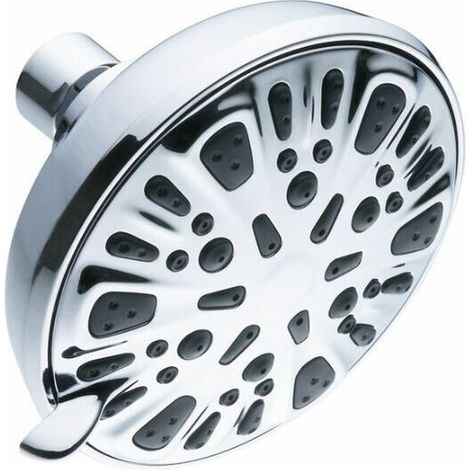 RHG Tête d'arrosage supérie dissimulée de 4,5 pouces neuf fonctions pomme de douche galvanoplastie complète à haute pression (1/5)