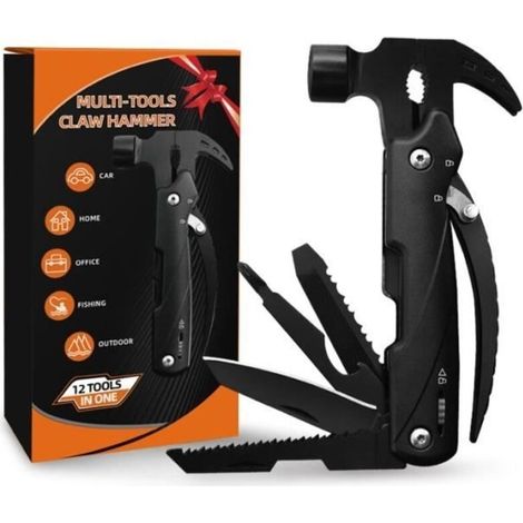 Herramienta multifuncional – Martillo – Acero inoxidable – Portátil – Seguro – Ideal para el hogar y el coche (1/4)
