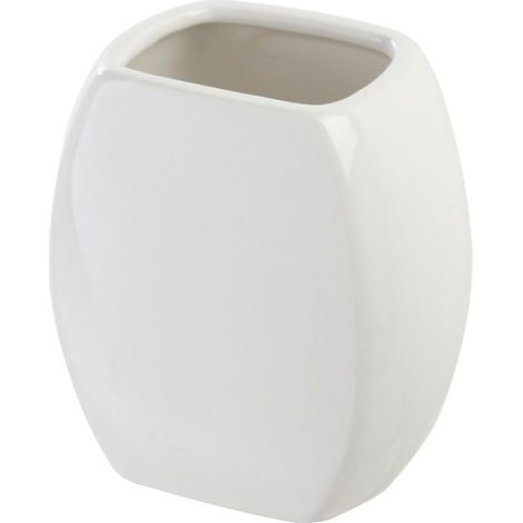 PORTASPAZZOLINO IN CERAMICA BIANCO (1/2)