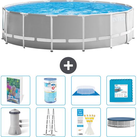 Prism Frame Pool Rund - 457x122 cm - 9-teilig S602