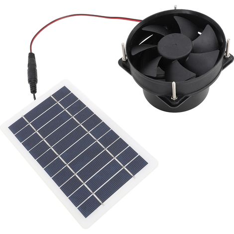 10W Solar-Lüfterset, tragbarer und leiser monokristalliner Silizium-Abluftventilator für den Außenbereich. (1/5)