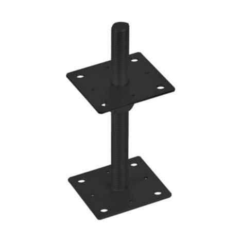 M24 Mastfuß 100x250x4mm schwarz