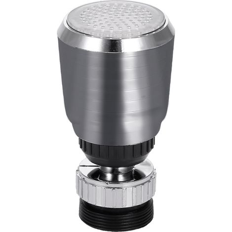 Robinet LED Rotatif 360°, Chromatique/Température, ABS Métallisé 6.7cm, Multicolore/Variations RGB, Sans Batterie (1/5)