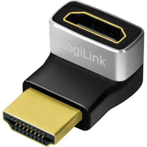 Adaptateur HDMI angle 270° 8K 60 Hz LogiLink A/M vers A/F plaqué or Ultra HD ARC (1/5)
