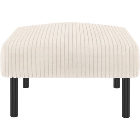 Pouf en velours côtelé avec structure métallique – Siège polyvalent et confortable – Dimensions 56 x 51 x 39 cm (1/5)