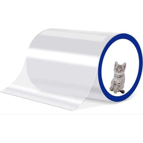 Protection anti-griffures de chat pour meubles, adhésive, transparente, avec punaises, pour canapé, porte, murs (1/4)
