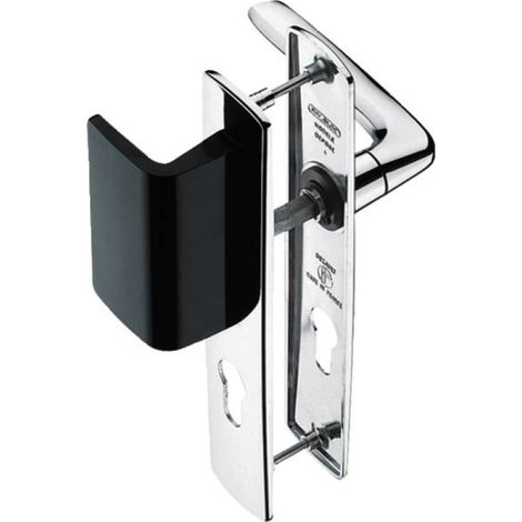 Set für Schachttür BEZAULT - RIV BLOC - Griff 536 ABS schwarz/chrom - Schlüssel I - 63223