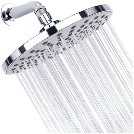 Pommeau de douche rond Pommeau de douche à effet pluie en acier inoxydable à haute pression (1/5)