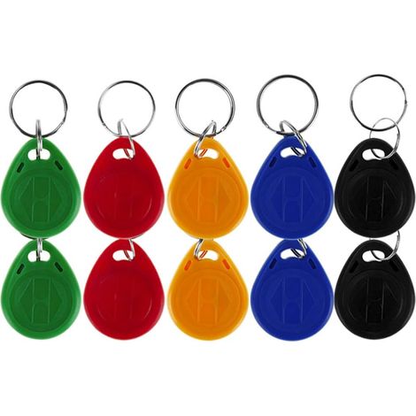 Proximity 125KHz RFID EM-ID Card Keyfob pour Le Contrôle d'Accès de Porte en Lecture Seule Mix Couleur 10 Pack (1/5)