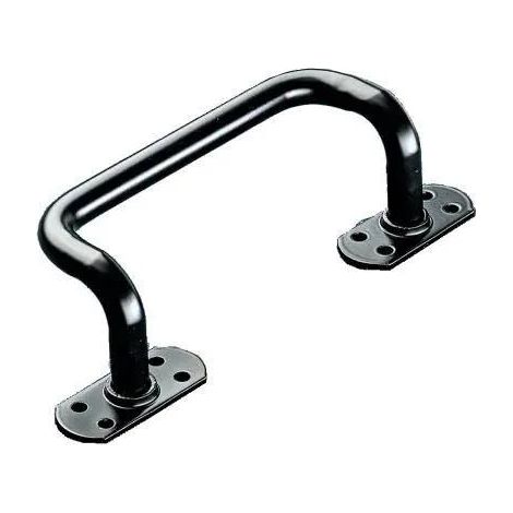 ibfm Asa doblada lacada negra 180 mm para puerta corredera