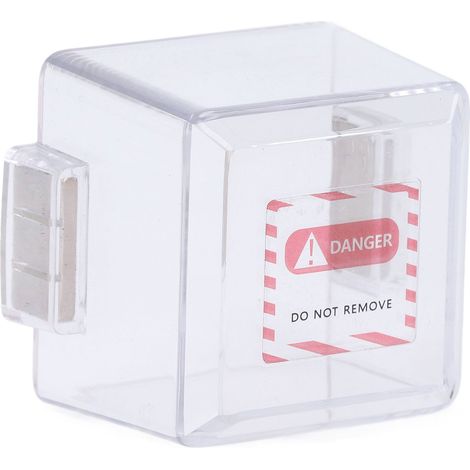 Couvercle de clé d'arrêt d'urgence aimanté en PC transparent pour protection interrupteur d'arrêt d'urgence sécurité industrielle (1/5)