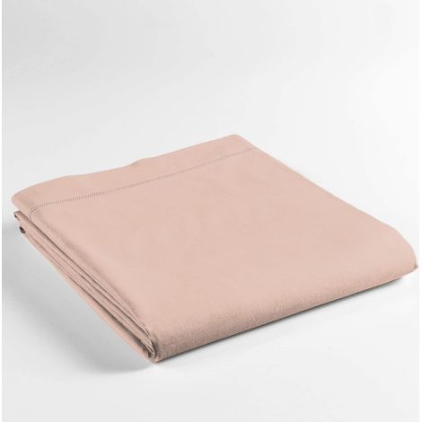 Promo Linge - Drap Plat Lina - 100% Coton - Certifié Oeko-TEX r - Rose - 300x240 cm (1/5)