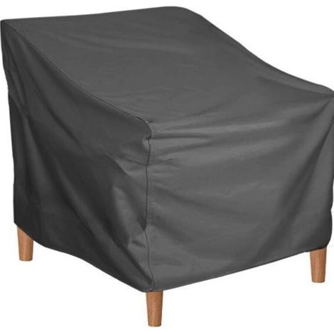Housse de protection imperméable en tissu Oxford noir, 80 x 85 x 91,5 cm, pour chaise de jardin, idéale pour les loisirs, 1 pièce (1/5)