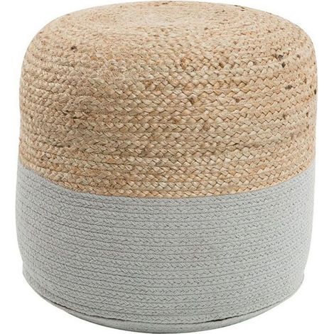 Pouf DALAMA Jute Hellgrau (1/5)