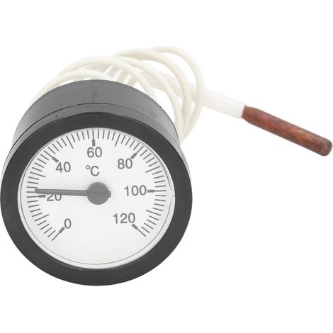 Bimetall-Thermometer mit rundem Zifferblatt, zuverlässige Genauigkeit, kompakte Größe mit Röhrchen, tragbarer Temperaturanzeiger, kleiner Durchmesser, universell einsetzbar. (1/5)