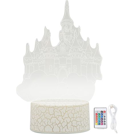 3D-Schlosslampe mit Fernbedienung und Berührungssensor – Kreative und elegante Geschenkidee (1/5)