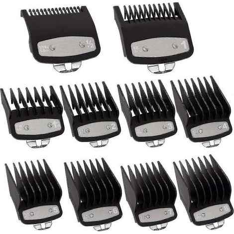 Guides de coupe pour tondeuse Wahl avec clip métallique (paquet de 10) (1/4)