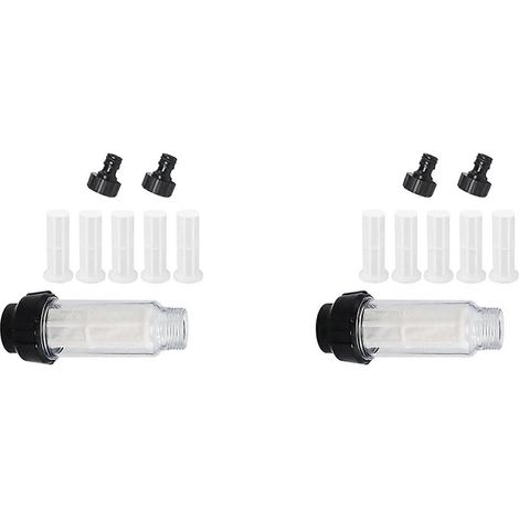 tuyaux de filtration d'eau de jardin, kit de préfiltration 3/4 pouce avec 10 cartouches filtrantes et 4 raccords rapides (1/5)