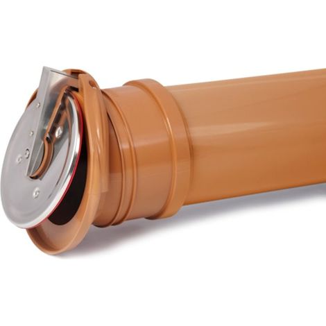 Airfit Edelstahl-Rohrendklappe DN 200 für KG-Rohr, Schutz vor Ungeziefer und Rückstau