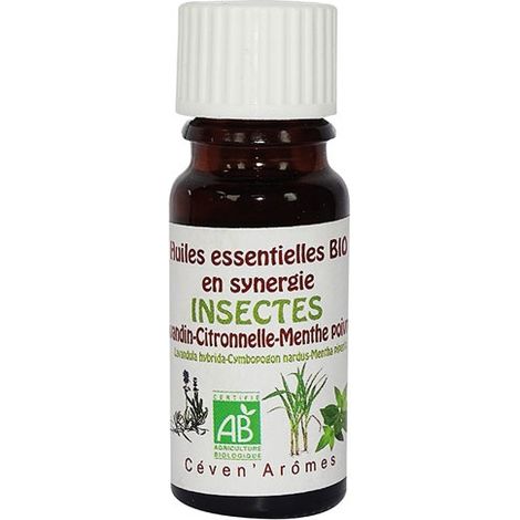 CEVEN AROMES - Synergie bio insecte lavandin citronnelle menthe poivré 10m