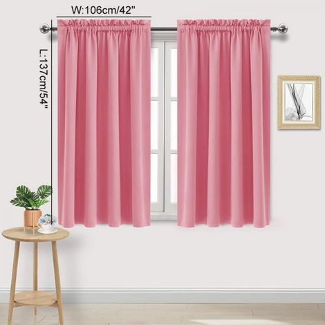 Rideau Occultant - Poche Pour Tringle - Isolation Thermique - Pour Chambre À Coucher Salon Cuisine - 1 Panneau - 106x137 cm 106x160 cm 106x182 cm 106x213 cm (1/4)