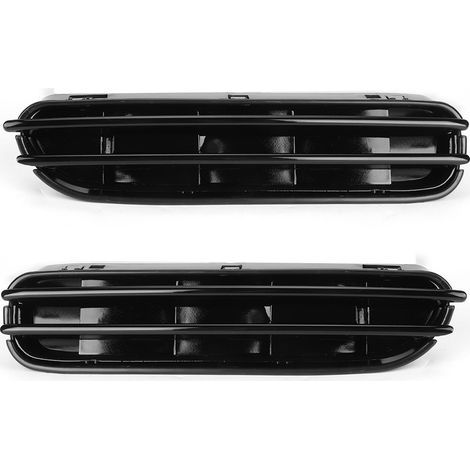 EVGATSAUTO Grille d'aérations latérales, 2 pièces noir brillant grille d'aile latérale grille d'aération évents de remplacement pour E60 E61 M5 2006-2010 (1/5)